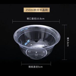 Disposable Hard Thickened Plastic Bowls Crystal Clear Food Grade for Restaurant Home BBQ Hot Pot Eco Friendly Tableware