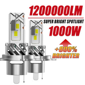 H4 Bi LED Car Headlamp Bulbs CANBUS 1000W Spotlight Moto Headlight High Low Beam Wireless Turbo Fan Auto Fog Bulbs Plug&Play 12V