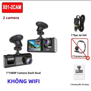 Camera Hành Trình WIFI 1080P Với 3 Camera Ghi Hình Nội Thất Xe Tích Hợp Cảm Biến G Phát Hiện Chuyển Động Và Giám Sát Khi Đỗ Xe