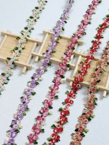 สร้อยคอโซ่กระดูกไหปลาร้าปักลายดอกไม้สีสันสดใส ทำมือ DIY สำหรับผ้าชุดกี่เพ้าสไตล์โบราณ