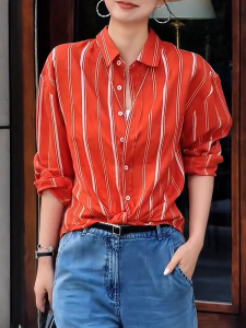 QINGNAER | Slimming Big Size Blouse Shirts Long Sleeve