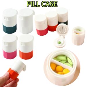 简素净 | Pill Cutter Crushers 4 Layer Powder Tablet Grinders Medicine Splitter Boxes Storage Case Organizer for Travel Hand Tools