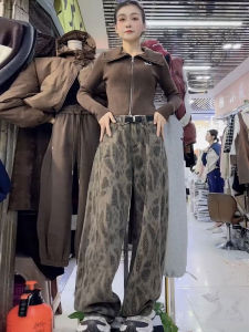 Quần Jeans Denim Dập Nếp Dáng Rộng Cạp Cao Kiểu Dáng Rộng Mùa Thu 2025 Quần Dài Dài Đến Sàn Thiết Kế Mỹ Phong Cách Rét Mướt