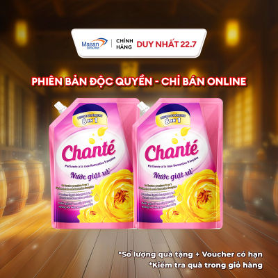 Combo 2 Nước Giặt Xả Chanté Cao Cấp 8 Trong 1 Túi X 3.4Kg/3.05KG