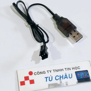 Cáp Sạc Pin 3.7V đầu cắm SM 2 Pin / Dây sạc USB ra SM cho Pin Li-ion 3.7V có đèn Led