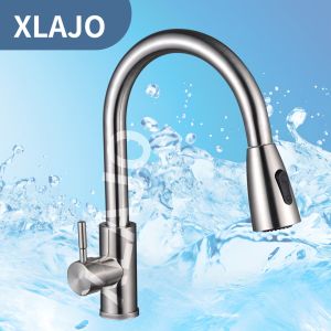 Vòi bếp bằng thép không gỉ có điều chỉnh nóng lạnh Loại kéo đa chức năng