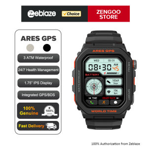 Zentronix Group Zeblaze Ares GPS Smart Watch Built-in Alexa & GPS Bluetooth Phone Calling Smartwatch Heart Rate SpO2 Fitness Tracking Smartwatch