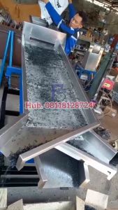 Mesin Pengayak Pelet Ikan - Mesin Sortasi Pelet Ikan Dengan 2 Mesh/Saringan (3 corong keluar)