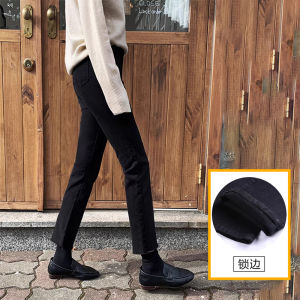 High Waist Straight Leg Denim Jeans Womens plus Size Elastic Pear Shape Body Slimming Black Cotton Stretch Denim Spring New Arrival