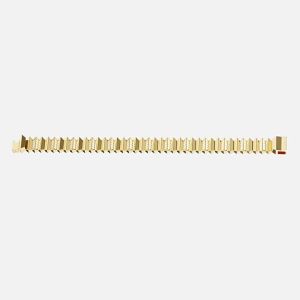 Gold Colored Wave Wide Geometric Bracelet
