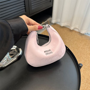 Velvet Selenodont Bag Cute Girl Underarm Bag Fashion All-Match Kids Shoulder Messenger Bag out Accessories Mobile Phone Bag