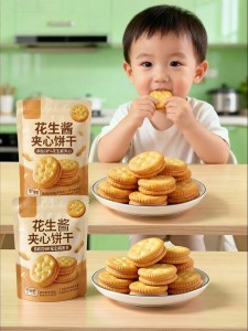 Peanut Butter Filled Thin Crispy Cookie Leisure Individual Packaging
