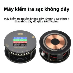 Máy Kiểm Tra Sạc Không Dây Từ Tính Đa Chức Năng WPX-0001A Qi2 MPP 25W Hỗ Trợ Giao Thức Sạc Nhanh Tích Hợp Đồng Hồ Đo Điện Áp Ampe Kế Công Suất Màu Đen