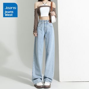 Jeanswest | Quần Jeans Nữ Cạp Cao Ống Suông Che Mông Dáng Slim American Vintage