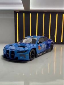 MAKEDA | 1:24 M4-GT3 M3 Model Car Toy Alloy Die-cast Front Wheel Steering Sports Cars Models Simulation Music Light Effects for Holiday