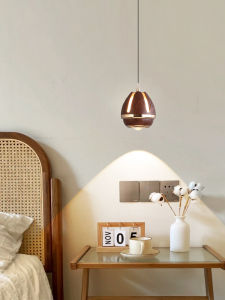 HUOQI | Vintage Walnut Colored Single Head Pendant Light