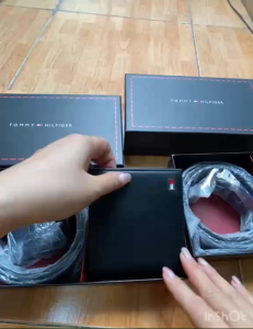 Set ví nịt nam thắt lưng bóp nam nguyên bộ Tom