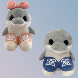 Cute Tralalero Tralala Pink Blue Dolphins Tung Tung Plush Toy Realistic Funny Exquisite Throw Pillow Ornament Gifts For Children