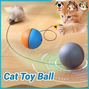 Cat Ball Toy Automatic Rolling Anti-biting Kitten Training Cat Toy Interactive Teasing Cat Ball