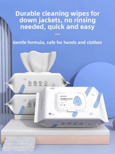 MONLEYTA | Powerful Portable Down Jacket Cleaning Wipes Efficient Stain Removal No Rinse Clothes Special Dry Cleaning Agent 80 Sheets