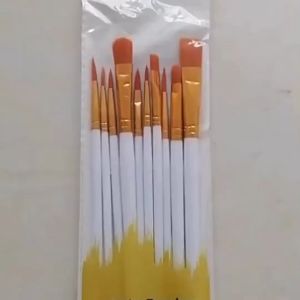 Bộ 10 cọ vẽ cán gỗ lông mềm vẽ tranh tô màu. tô tượng làm DIY handmade