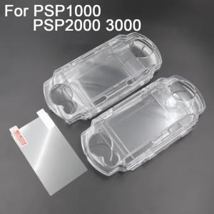 1Set For PSP1000 Transparent Crystal Hard Shell Cover + Bulk Pack Screen Protector For PSP2000/3000 Game Console