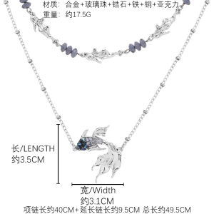 Rebel Studio Goldfish Earrings Asymmetric Design Original Luxury Sensation New Model Niche Personality Ear Jewelry