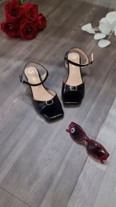 [ẢNH THẬT-FREESHIP] Sandal nữ quai sau đế xuồng ROSATA RO678 -5p- Đen Be - BKSTORE