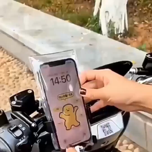 Cover Handphone Motor Anti Air Universal / Sarung HP Transparan Waterproof Case Serbaguna CF C1376