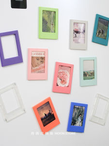 Moon Exchange Office Mini 3 Inch Photo Frame Fridge Magnet Decorative Fixed Moon Design Pure Color Style Home Decoration