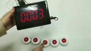 DAYTECH Restaurant Table Buzzer Wireless Calling System Waiter Service Calling Pager calling Table Bell Number Calling System for Restaurant Pager For Restaurant Hotel Bar Shop P4