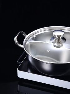 No Wielding Marks 8L 32cm SUS 304 Steamboat Yuan Yang Dual Pot Stainless Steel
