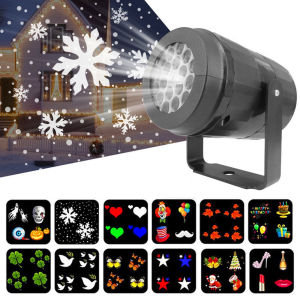 Christmas Snowflake Projector Light Large Decoration Christmas Party Laser Led Stage Light Rotating Xmas Lighting Garden Decor
