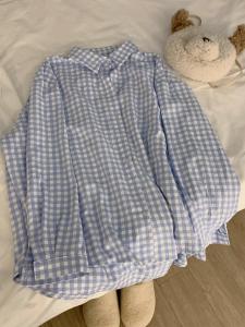 2025 Spring Summer Plaid Long Sleeve Womens Shirt Loose Fit Korean Style Commute Fashion Sun Protection Outerwear Coat