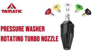 YAMATIC Pressure Washer Turbo Nozzle Tips 360° Rotating Turbo with 5 Spray Nozzles 3000 PSI 4.0GPM with 1/4" Quick Connector Compatible with Ryobi Greenworks Craftsman Troybilt Simpson