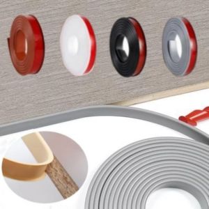 5M U-shaped Edge Banding Tape Furniture Table Chair Edge Protector Anti-collision Tape Self-Adhesive Wood Closet Decoration Tape