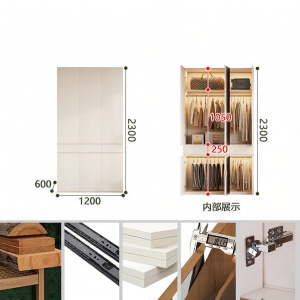 Eco-friendly Odorless Children Solid Wood Closet