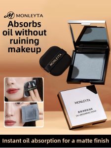 MONLEYTA | Pore Blotting Bamboo Charcoal Oil Absorbing Paper For Face Summer Freshness Portable Mirror