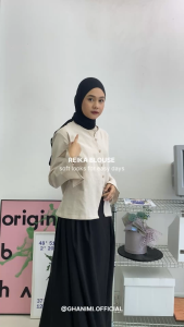 Ghanimi - Reika Shirt / Atasan Wanita / Kemeja Kerja Wanita / Atasan Casual Formal / Outer Daily