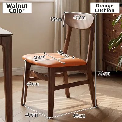 ZHUSHANXIA | Natural Wood Style Dining Chair Oak Back Chair