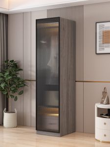 Modern Minimalist Single Door Double-Door Closet Small Apartment Assembly Solid Wood Wardrobe Customizable Glass Door Wardrobe Package Installation