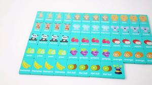 Kids Tabletop Matching Game with Wooden Blocks - Enhance Learning through Dot Connection and Block Elimination