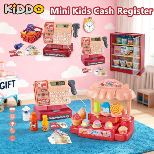 Cashier Toys Kids Cash Register Pretend Play Puzzle Play Toy House Simulation Supermarket Cash Electric Parent-Child Toys Set