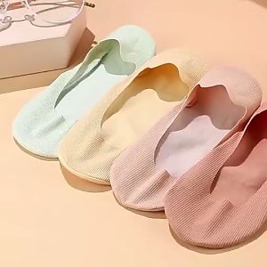 Kaos Kaki Wanita Ice Silk Invisible Silicone Heel Anti Slip JOFKK155