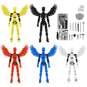 Colorful Movable 3D Printed Robot Art for Home and Educational Use