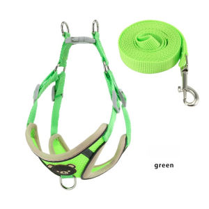 Dog Harness Adjustable Vest Walking Traction Rope Set for Dog Collar Breathable Mesh Harness for Small Medium Cat Dog Pet Lead