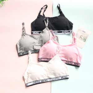 หญิงกีฬาชุดชั้นในผ้าฝ้ายชุดชั้นในเด็กการฝึกอบรม Bra สาว Bra วัยรุ่นเสื้อ 8-16years