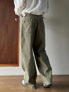 DAVID&ME | Military Green Washed Straight Leg Jeans