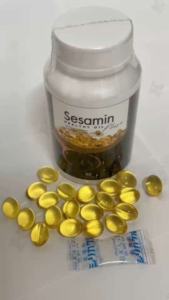 100% น้ำมันงา 3ชนิด 60เม็ด - น้ำมันงาดำสกัดเย็น