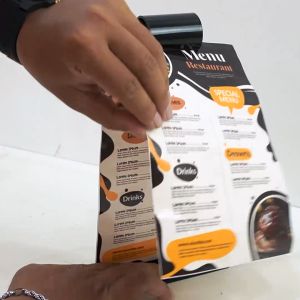 Gantungan Menu Akrilik Acrylic Menu Stand Resto Display Menu A5
